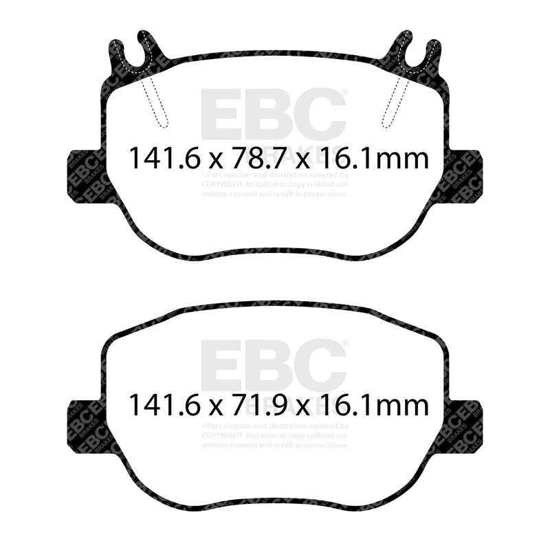 EBC DP42527R product-specific pad shape illustration