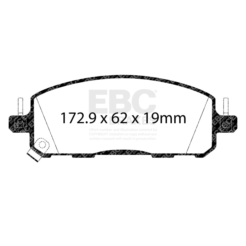 EBC DP42535R product-specific pad shape illustration