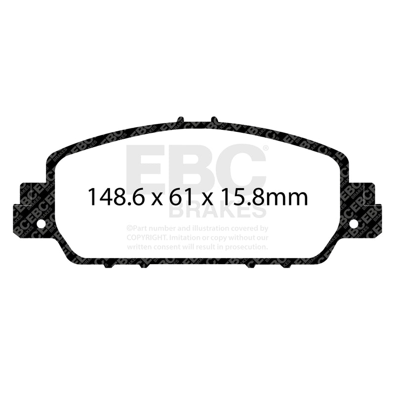 EBC DPX3014 product-specific pad shape illustration