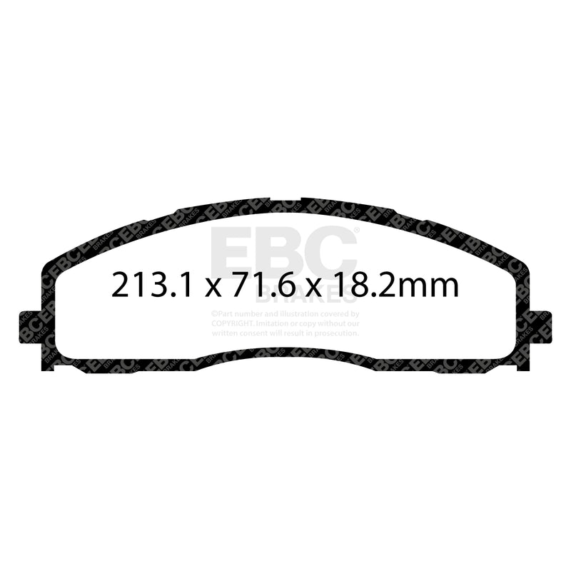 EBC DP43015R product-specific pad shape illustration