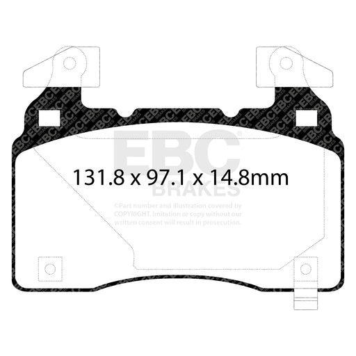 EBC DP43028R product-specific pad shape illustration