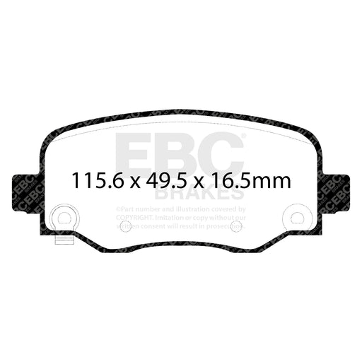 EBC DPX3031 product-specific pad shape illustration