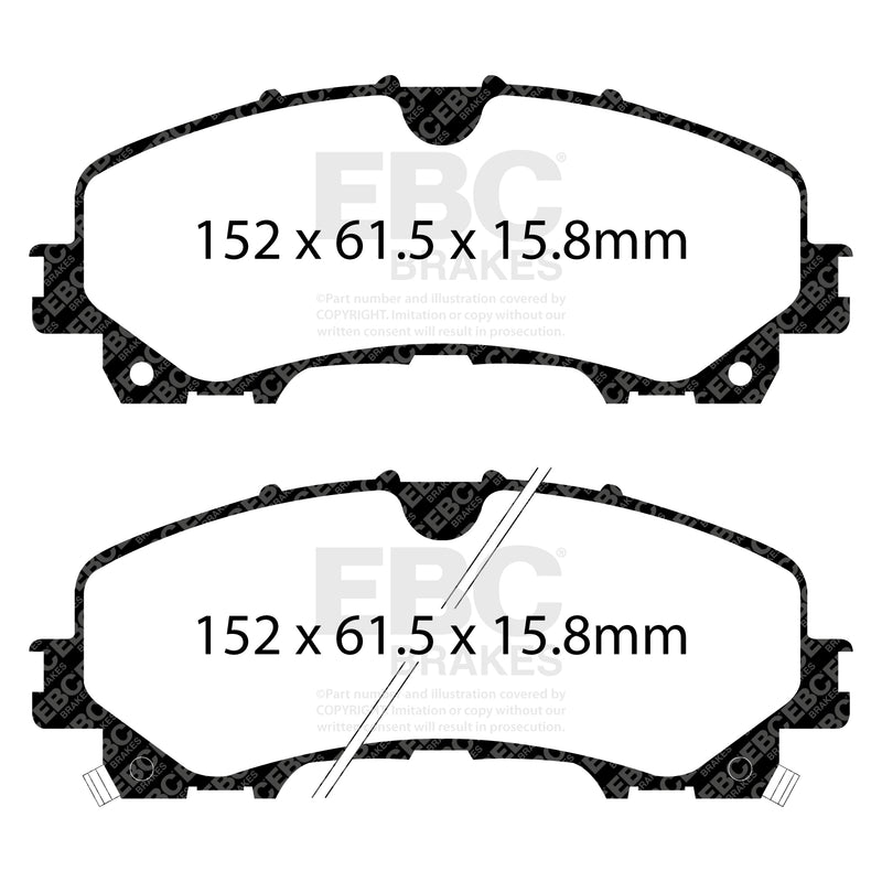 EBC DPX3036 product-specific pad shape illustration