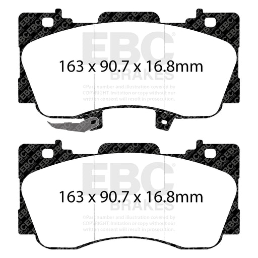 EBC DP33042C product-specific pad shape illustration