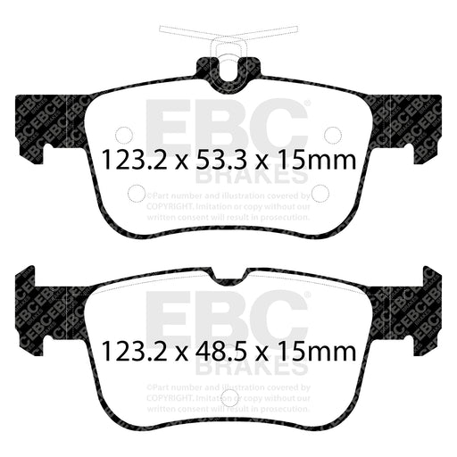EBC DP43047R product-specific pad shape illustration