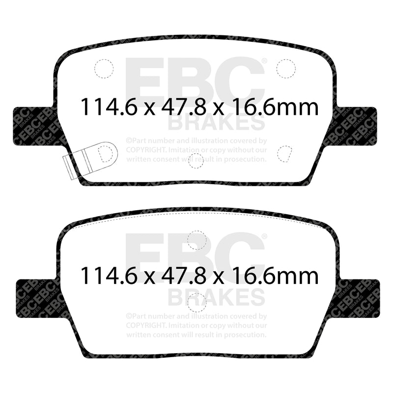 EBC DP63064 product-specific pad shape illustration