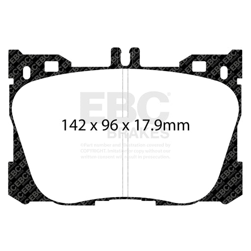 EBC DPX3070 product-specific pad shape illustration