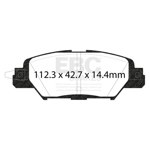 EBC DPX3071 product-specific pad shape illustration