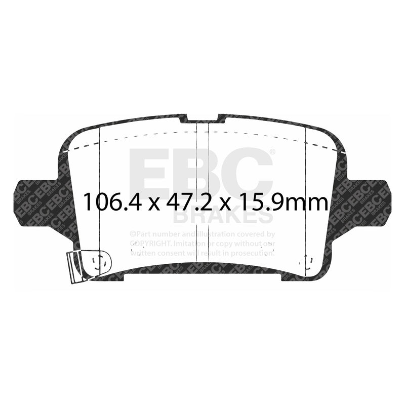 EBC DP43074R product-specific pad shape illustration