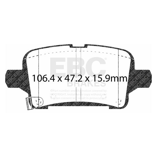 EBC DP43074R product-specific pad shape illustration