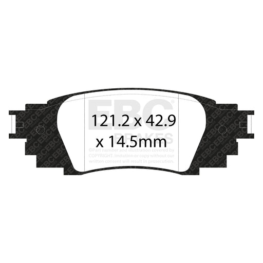 EBC DP43080R product-specific pad shape illustration