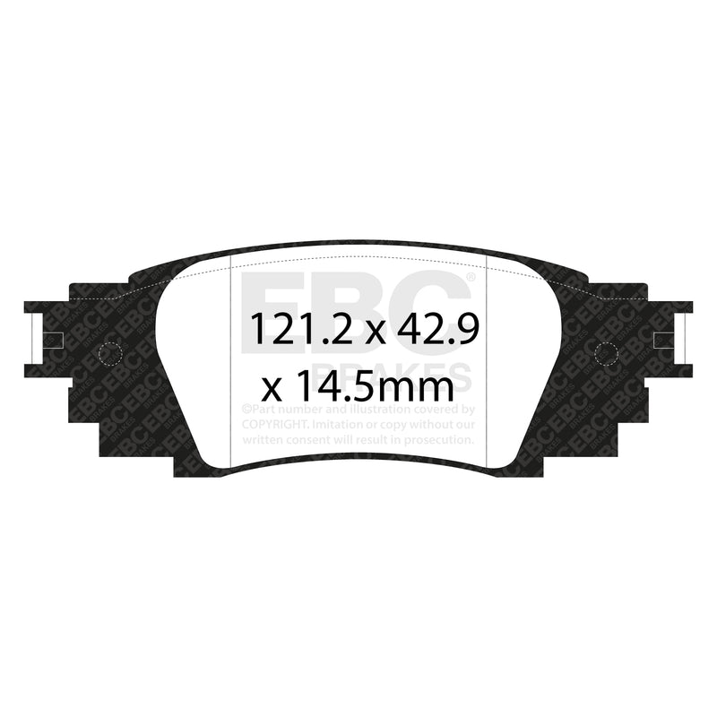 EBC DPX3080 product-specific pad shape illustration