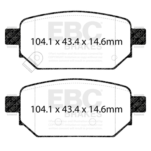 EBC DPX3081 product-specific pad shape illustration