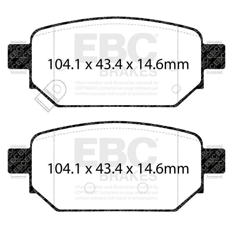 EBC DP43081R product-specific pad shape illustration
