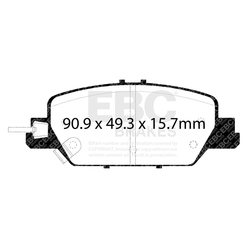 EBC DPX3085 product-specific pad shape illustration