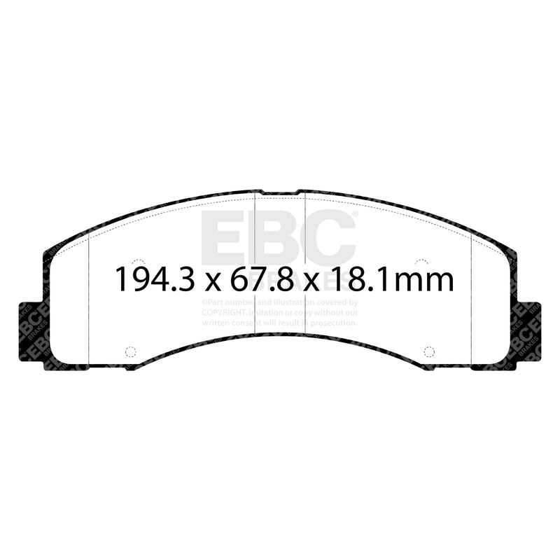 EBC DP43088R product-specific pad shape illustration