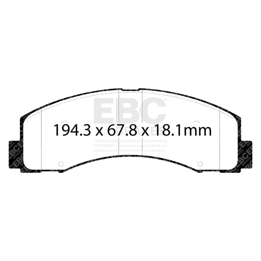 EBC DP43088R product-specific pad shape illustration
