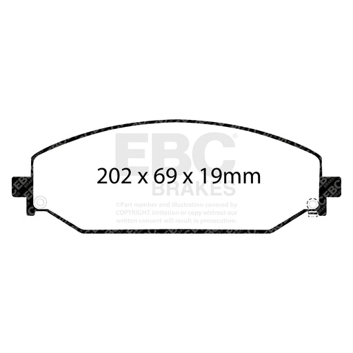 EBC DP43094R product-specific pad shape illustration