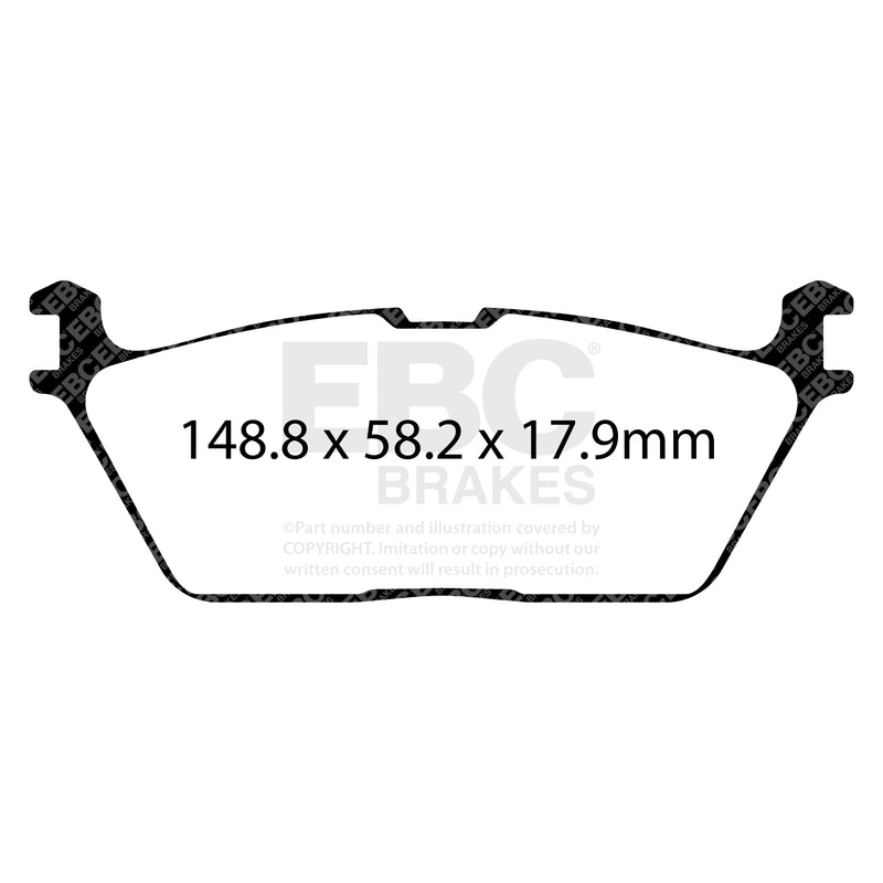 EBC DP43095R product-specific pad shape illustration