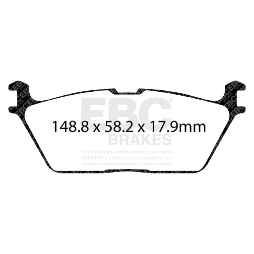 EBC DP43095R product-specific pad shape illustration