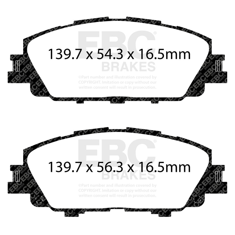 EBC DPX3099 product-specific pad shape illustration