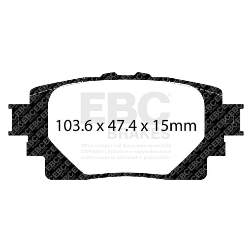 EBC DPX3132 product-specific pad shape illustration