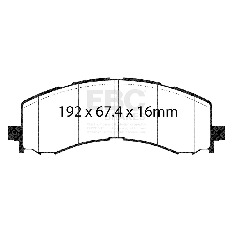 EBC DP43141R product-specific pad shape illustration