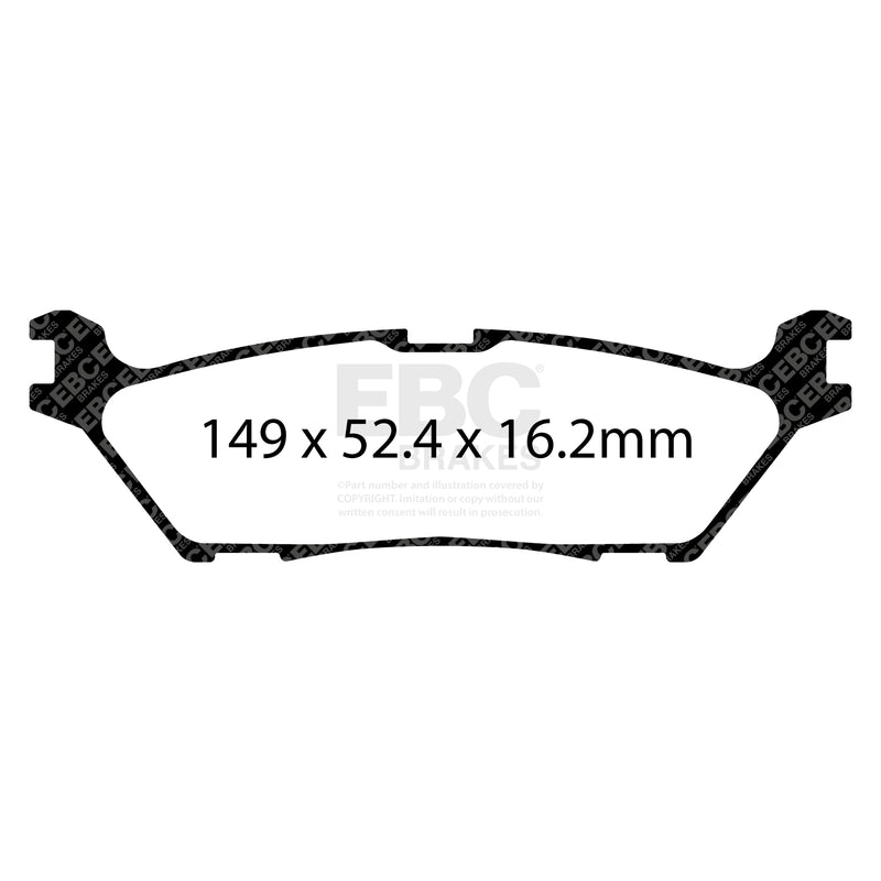 EBC DP43142R product-specific pad shape illustration