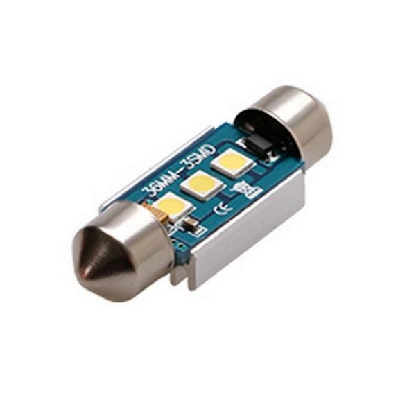 LED Autolamps FN36W LED Festoon Globe 12V 36mm White Illumination SV8.5 C5W Base