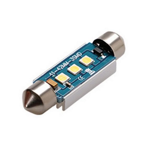 LED Autolamps FN41W LED Festoon Globe 12V 41mm White Illumination SV8.5 C5W Base