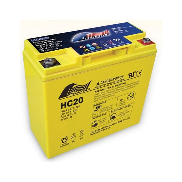 Fullriver HC20 HC Series 12V High Cranking AGM Battery