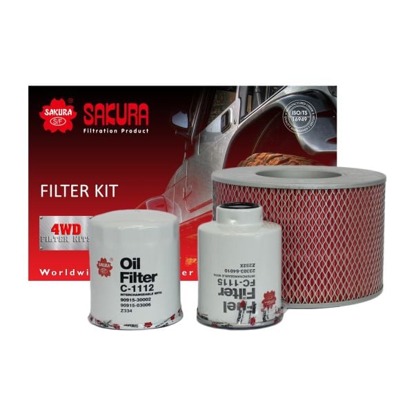 Sakura K-11040 Filter Service Kit fits Toyota Prado KZJ90 Surf KZN130