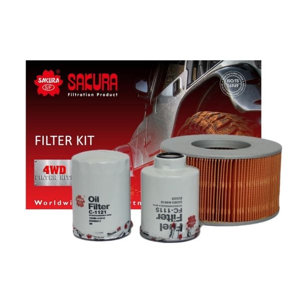 Sakura K-11250 Filter Service Kit fits Toyota Hilux LN147/LN152/LN167/LN172