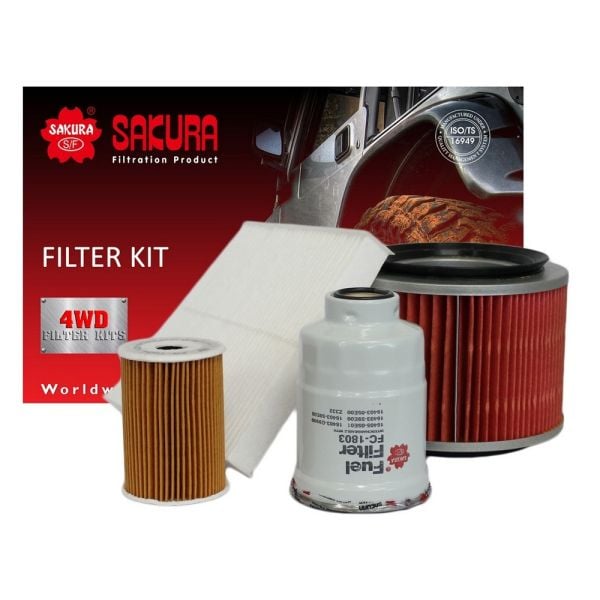 Sakura K-18280 Filter Service Kit fits Nissan Patrol Y61 ZD30 00-07