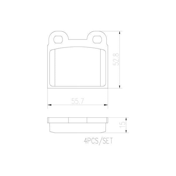 Brembo P06001N NAO Series Premium Ceramic Brake Pad Set