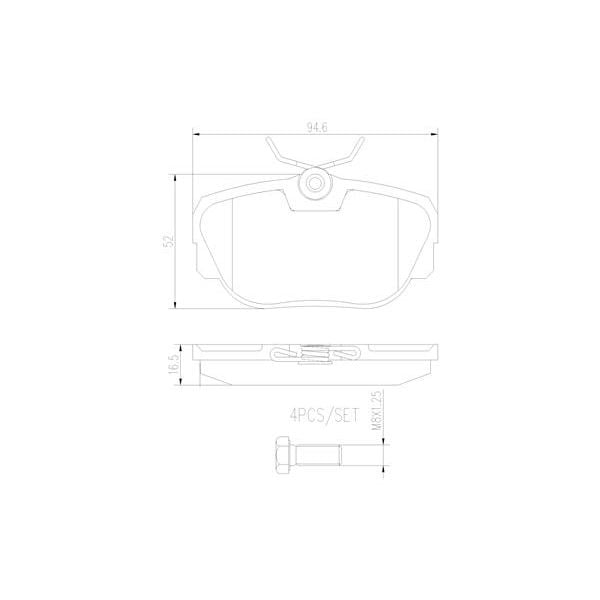 Brembo P06010N NAO Series Premium Ceramic Brake Pad Set Front