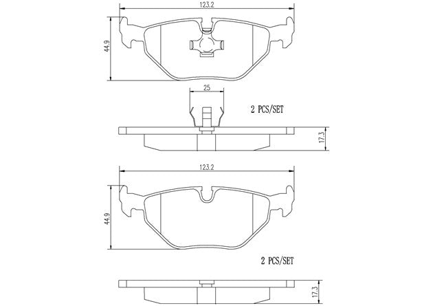 Brembo P06011N Ceramic NAO Series Brake Pads