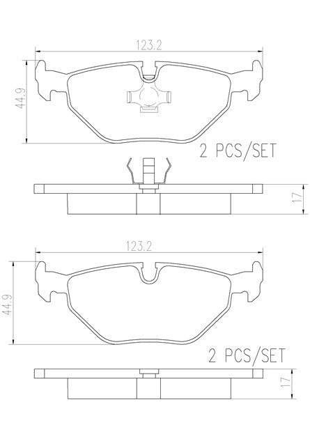 Brembo P06013N Ceramic NAO Series Brake Pads