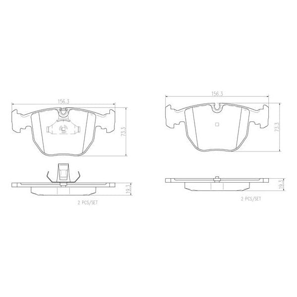 Brembo P06021N NAO Series Premium Ceramic Brake Pad Set Front