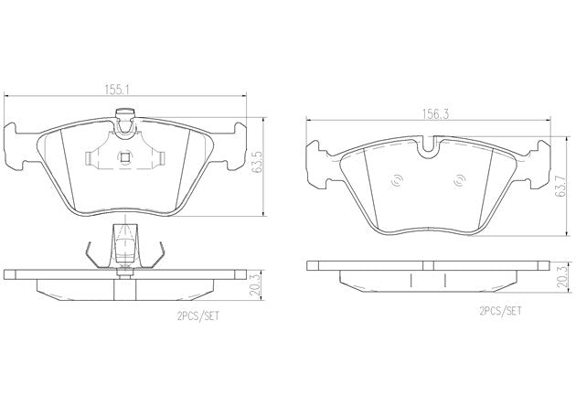 Brembo P06022N Ceramic NAO Series Brake Pads