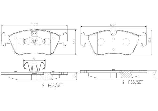 Brembo P06035N Ceramic NAO Series Brake Pads