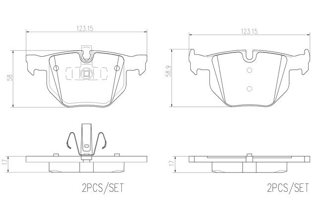 Brembo P06039N Ceramic NAO Series Brake Pads