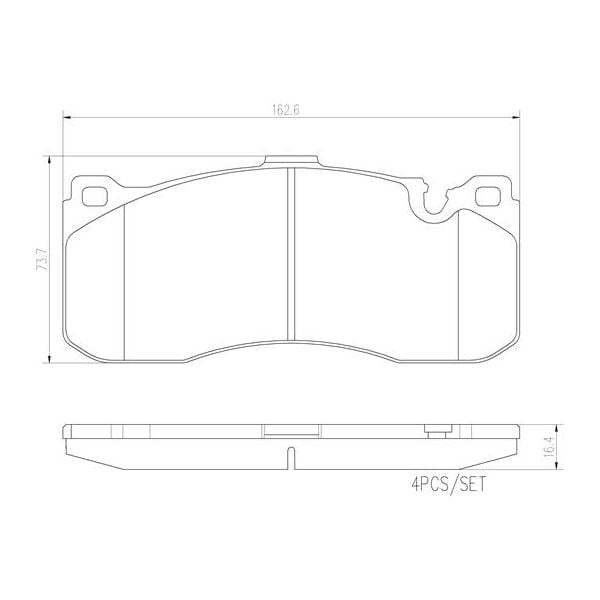 Brembo P06041N NAO Series Premium Ceramic Brake Pad Set Front