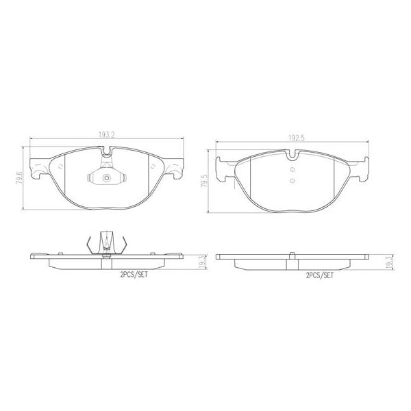 Brembo P06076N NAO Series Premium Ceramic Brake Pad Set Front