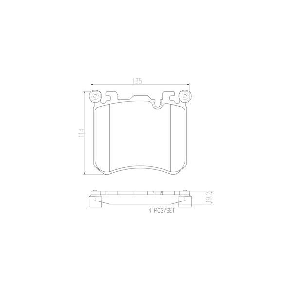 Brembo P06077N NAO Series Premium Ceramic Brake Pad Set Front