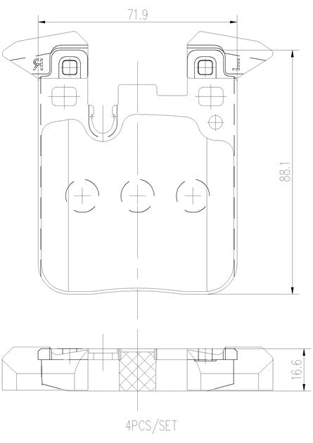 Brembo P06087N Ceramic NAO Series Brake Pads