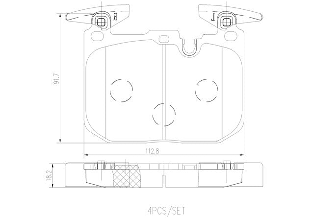 Brembo P06088N Ceramic NAO Series Brake Pads