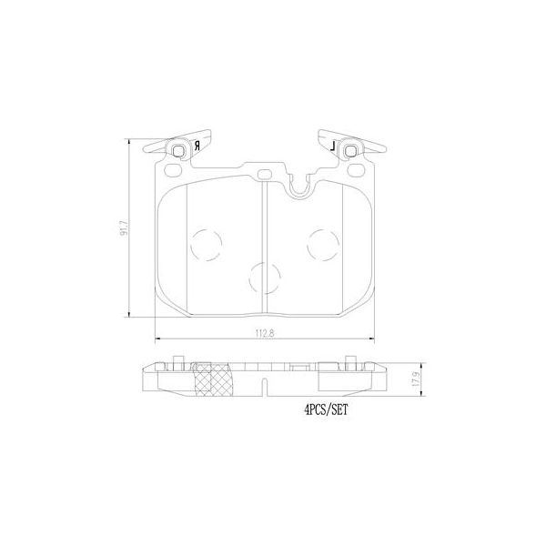 Brembo P06096N NAO Series Premium Ceramic Brake Pad Set Front