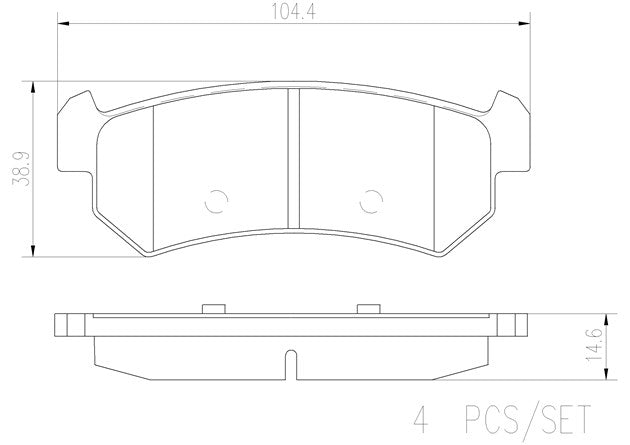 Brembo P10001N Ceramic NAO Series Brake Pads