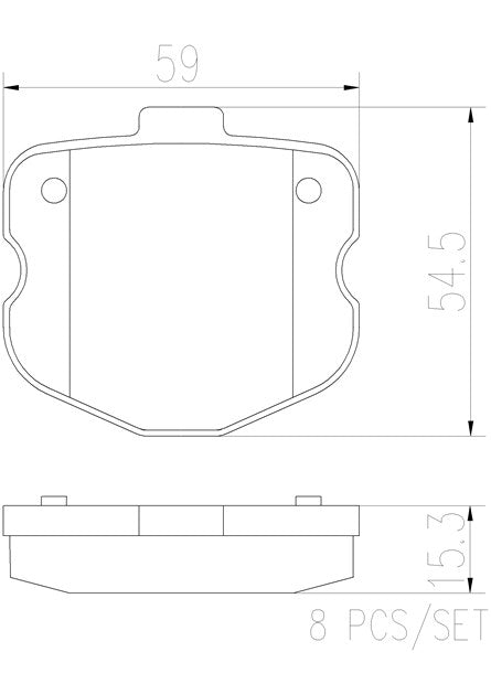 Brembo P10067N Ceramic NAO Series Brake Pads